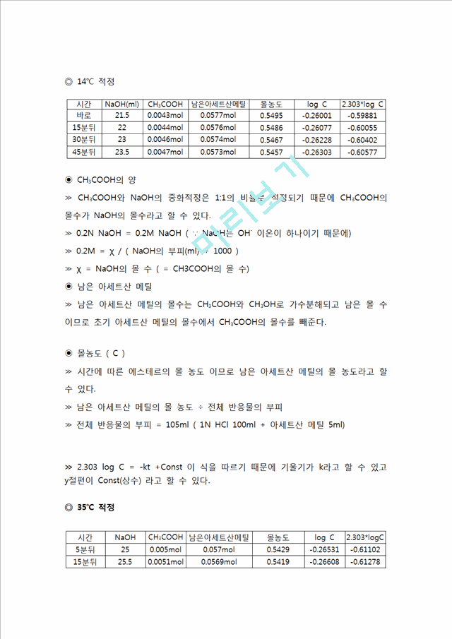 [자연과학] [화학실험보고서] 반응속도에 미치는 온도의 영향.hwp